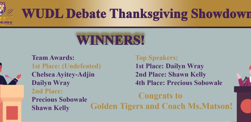 WUDL Debate Thanksgiving Showdown