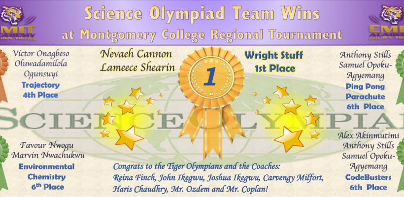 Science Olympiad Maryland Regional Competition Results