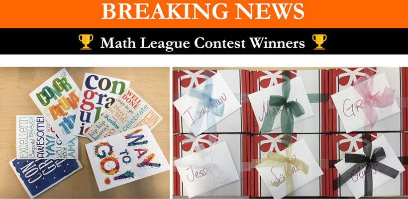 Math League Contest Winners